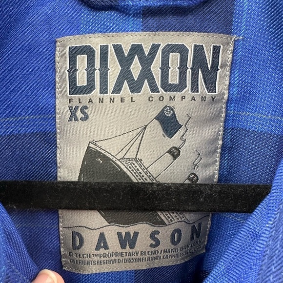 DIXXON Dawson blue gorpcore polyester unisex workwear oversized flannel XS - Picture 6 of 12